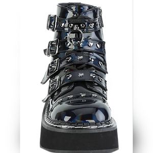 Demonia Cult Emily-315 US Women’s 10 Gothic Platform Boot NIB Black Holographic